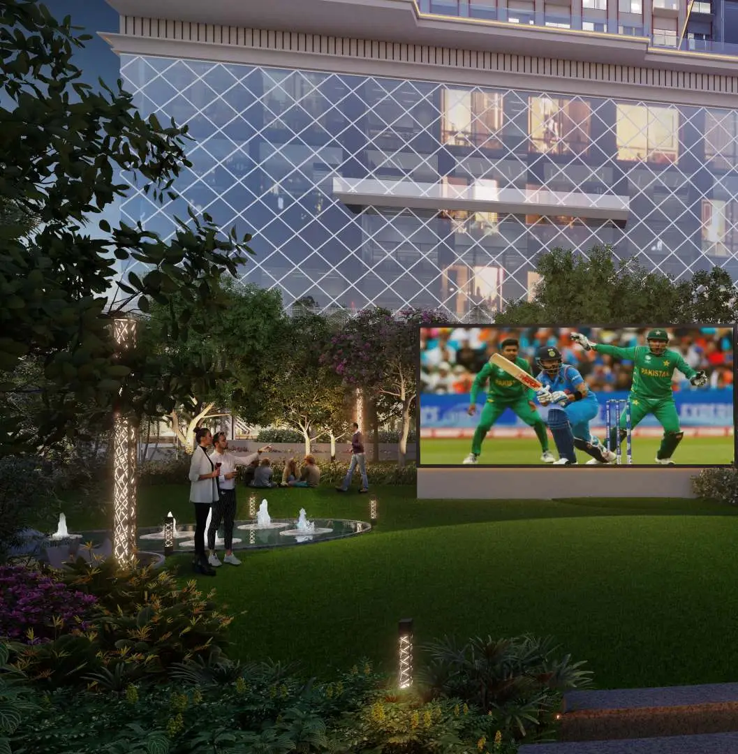 Landscaped courtyard